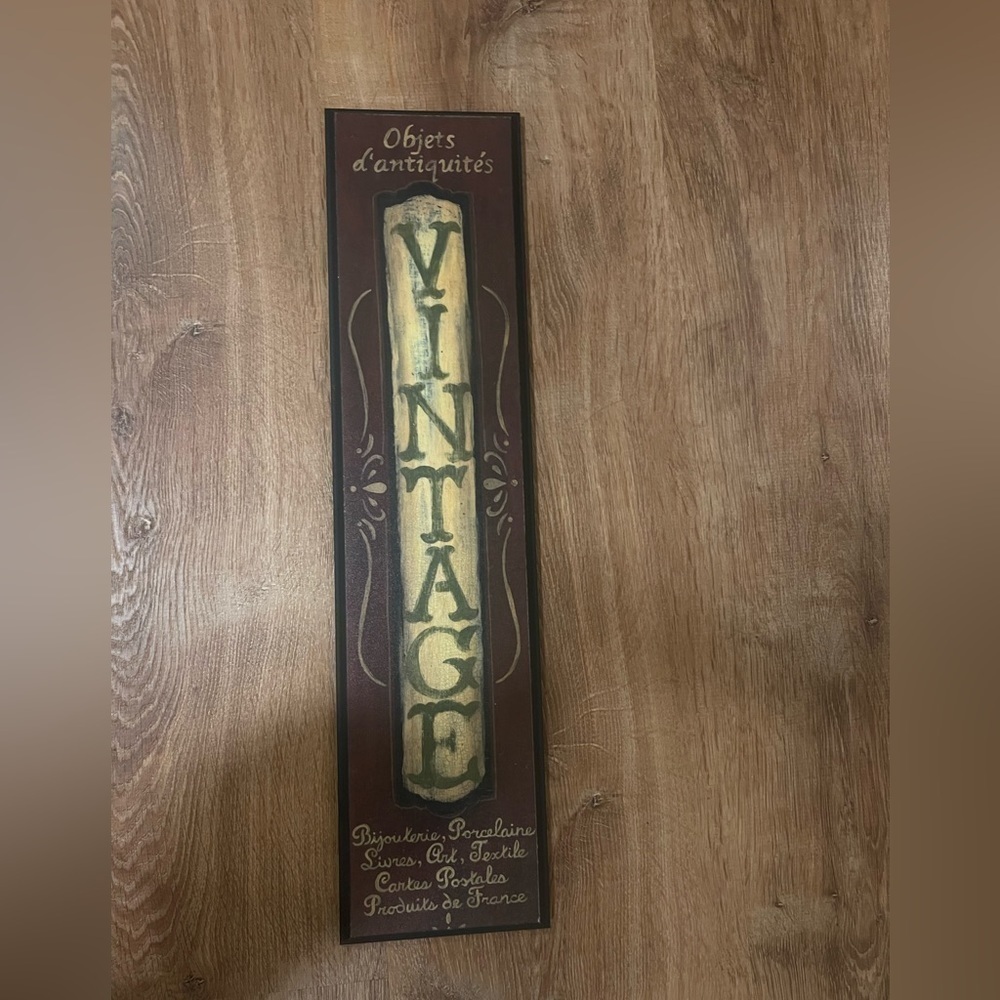 Wooden vintage sign​​​​​​​​